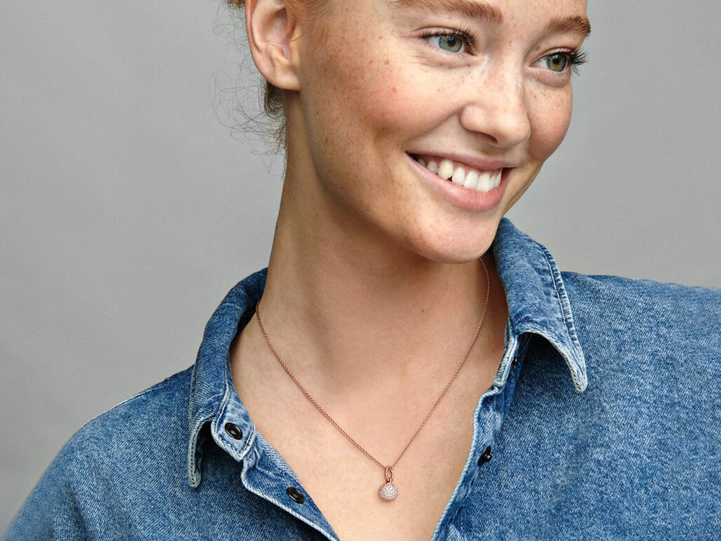 Rose Gold Pavé Ball Pendant