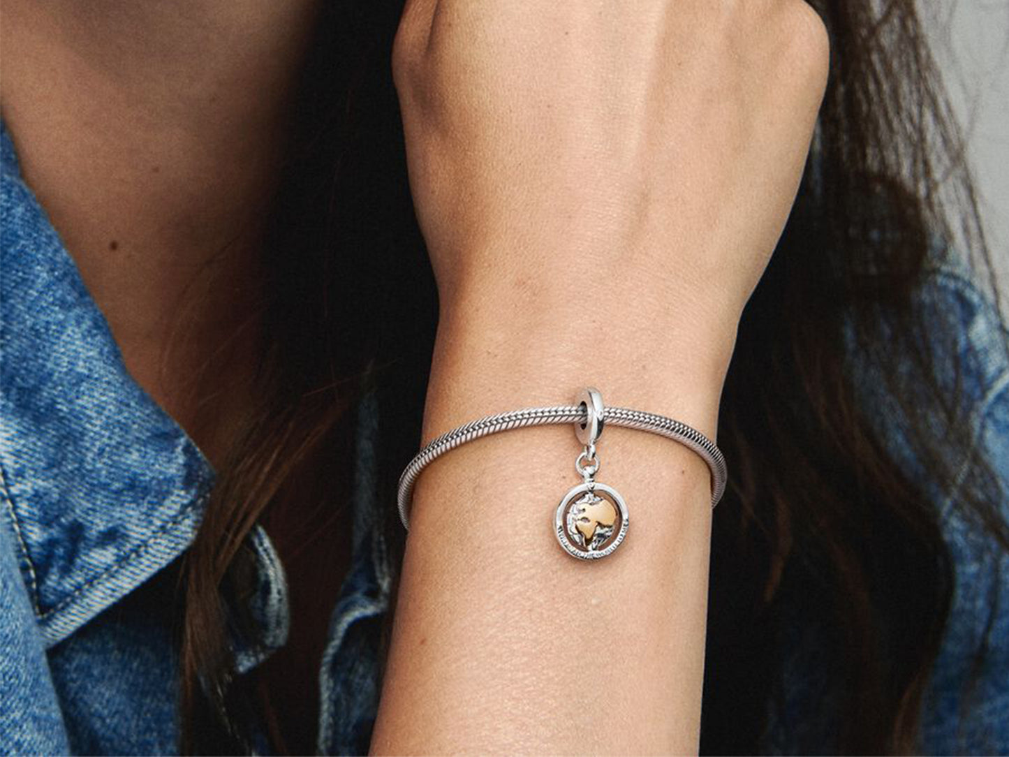 Rotating Earth Globe Charm