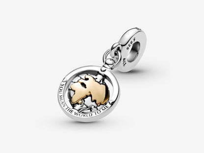 Rotating Earth Globe Charm
