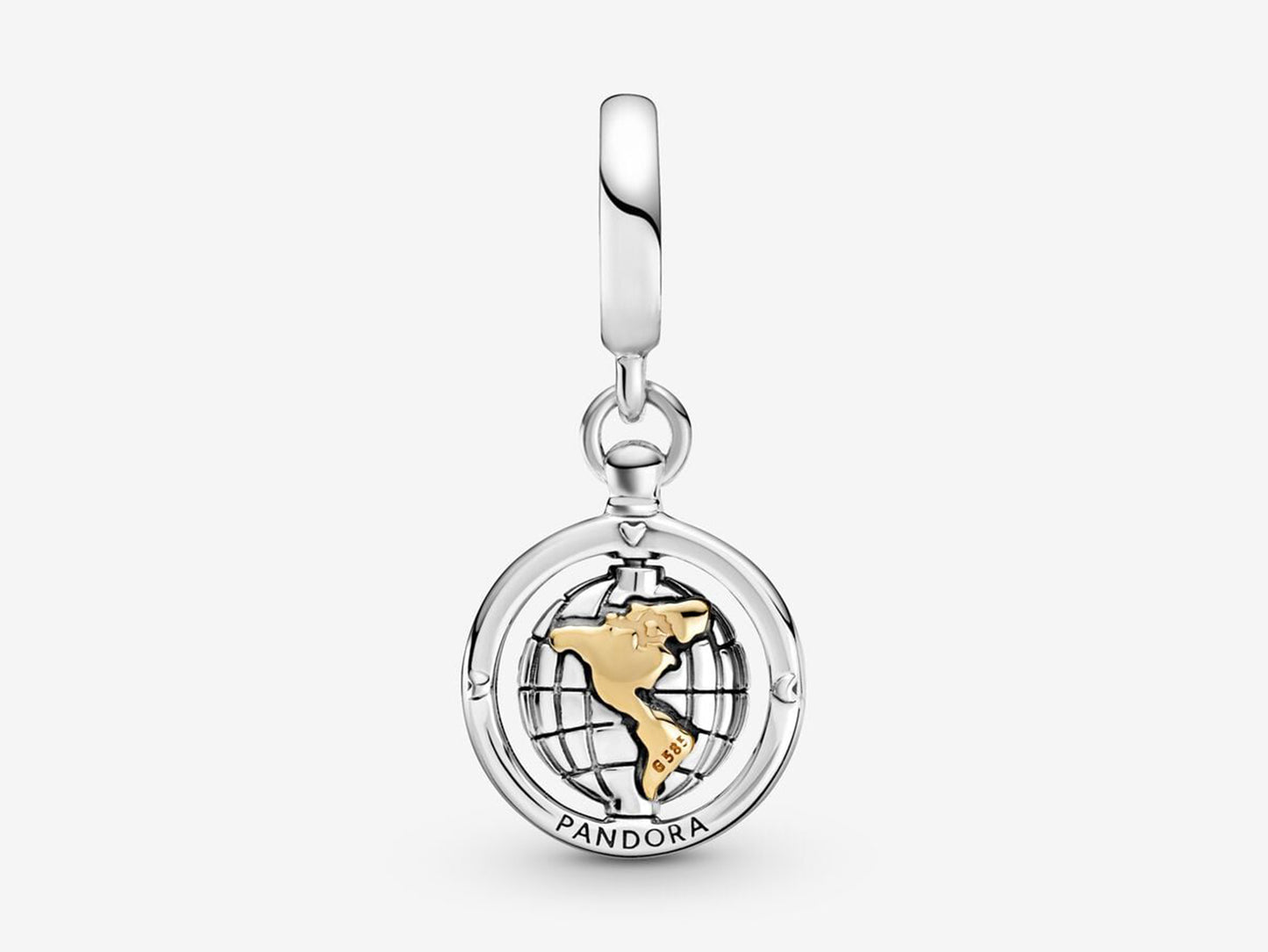 Rotating Earth Globe Charm