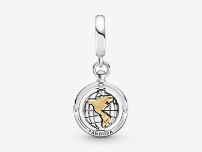 Rotating Earth Globe Charm