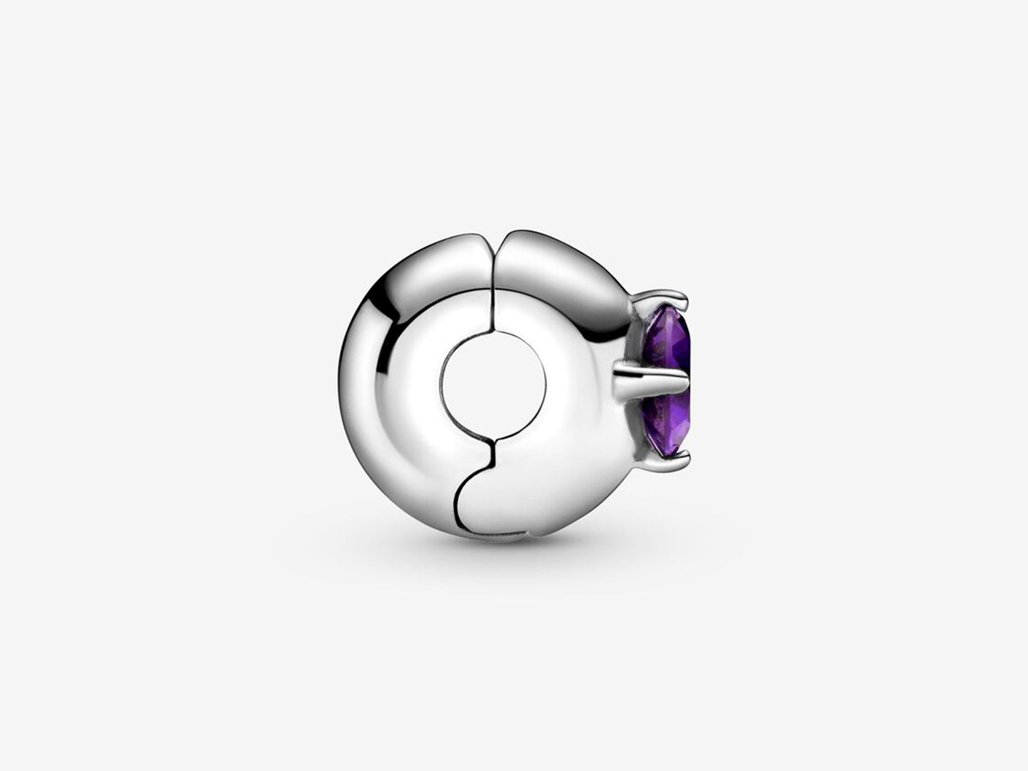 Purple Glass Clip Charm
