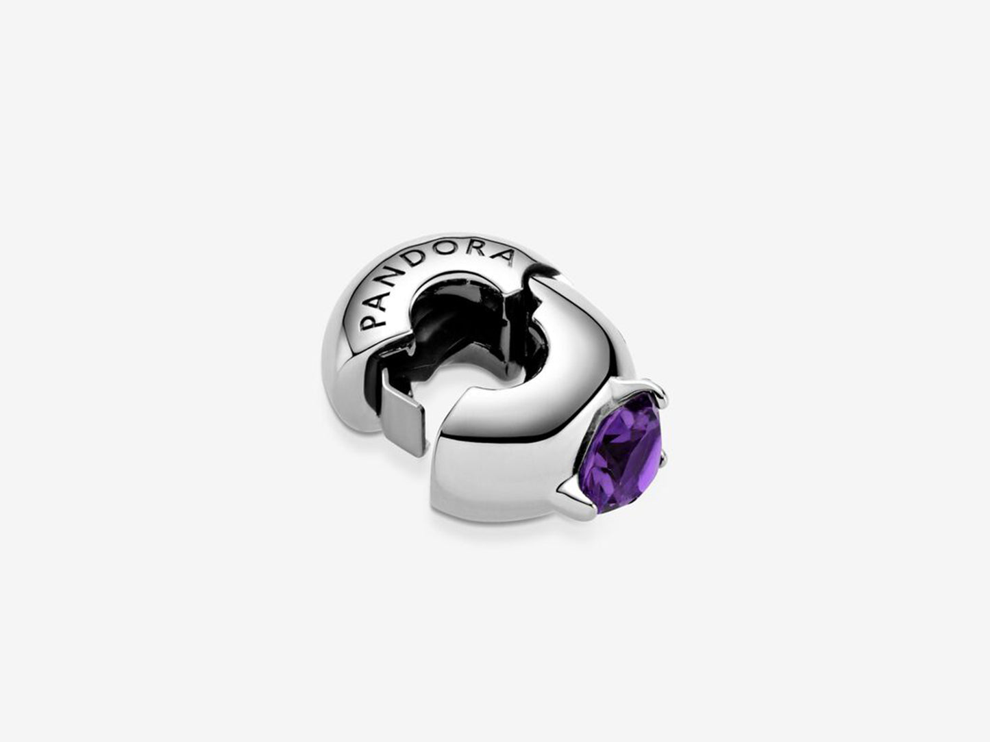 Purple Glass Clip Charm