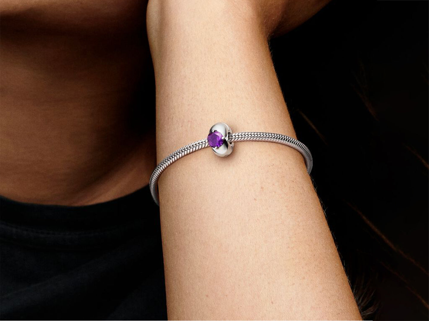 Purple Glass Clip Charm