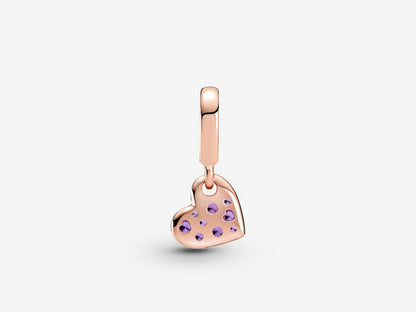Royal Purple Inclined Heart Charm