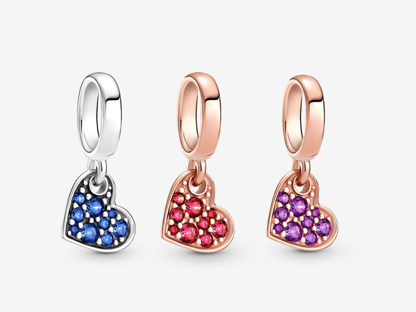 Royal Purple Inclined Heart Charm