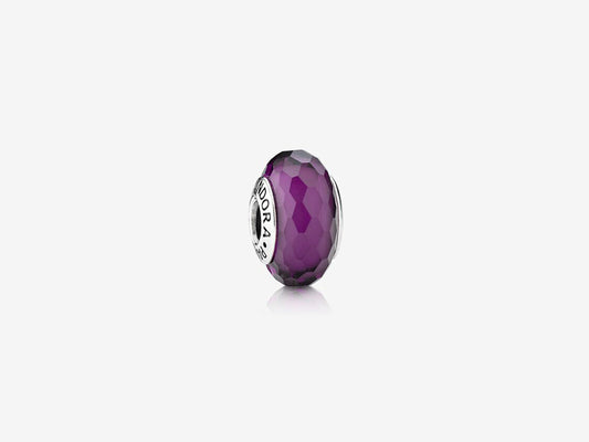 Purple Faceted Glass Charm