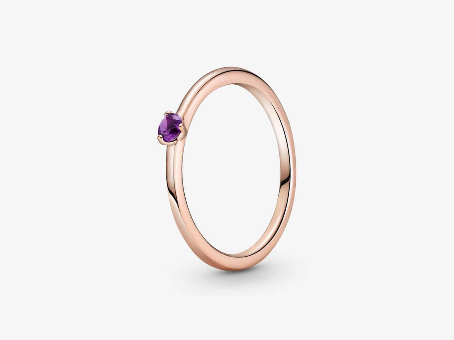 Purple Solitaire Ring