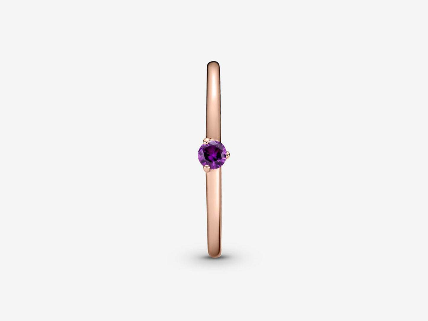 Purple Solitaire Ring