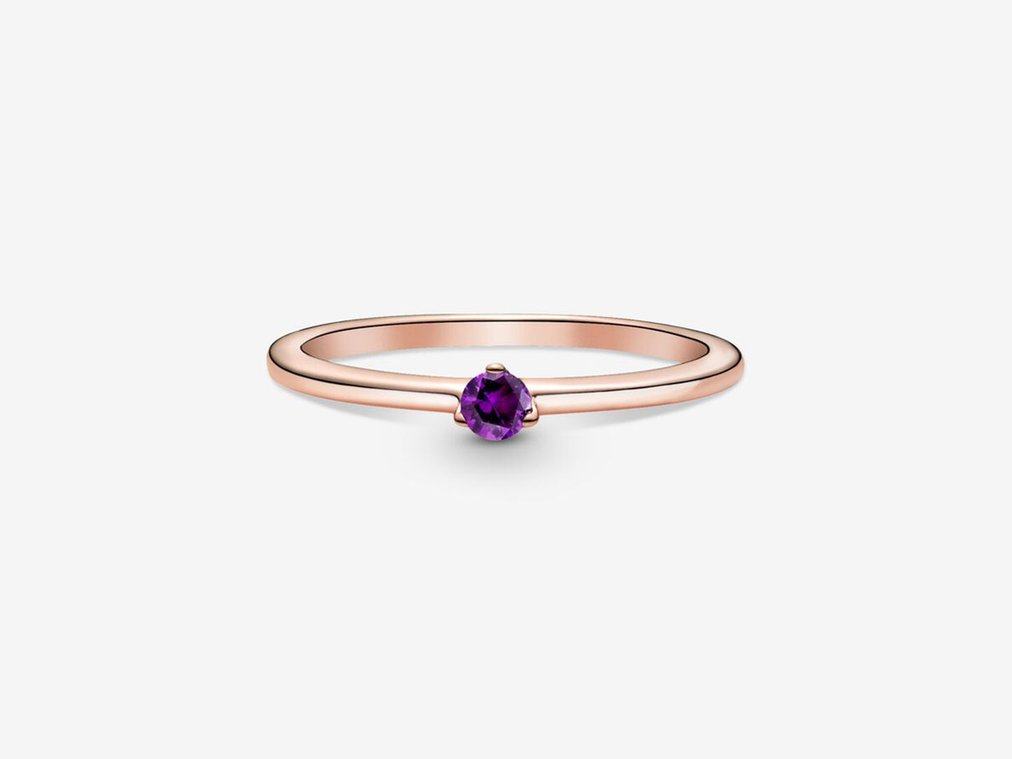 Purple Solitaire Ring