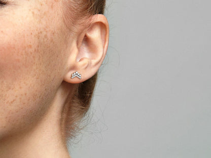 Royal Wishbone Elegance Stud Earrings