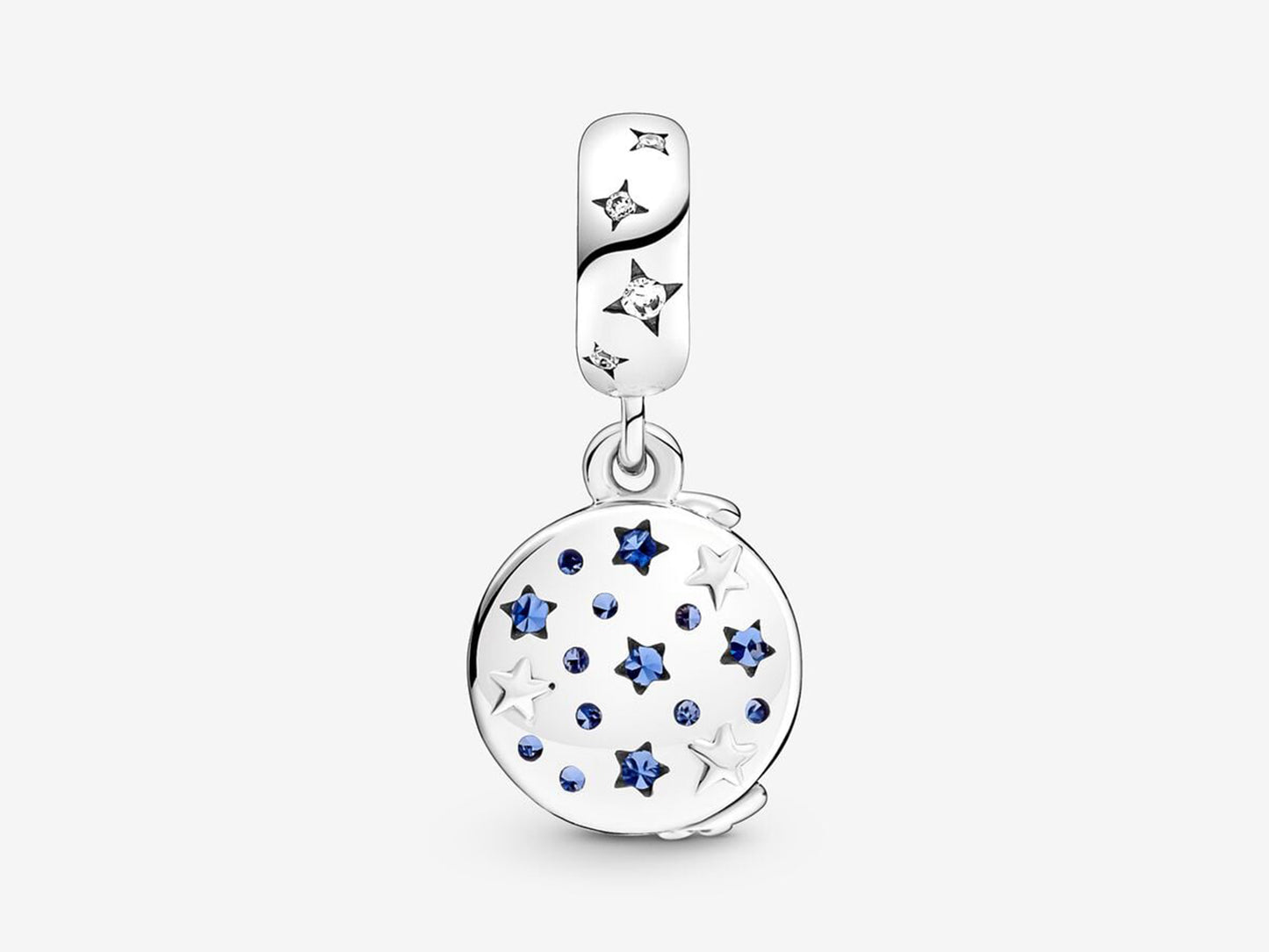Santa Claus On The Moon Double Dangle Charm