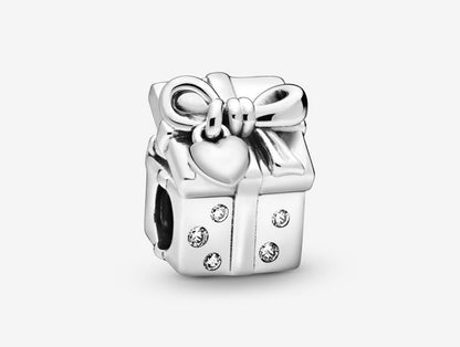 Santa in a Gift Box Charm
