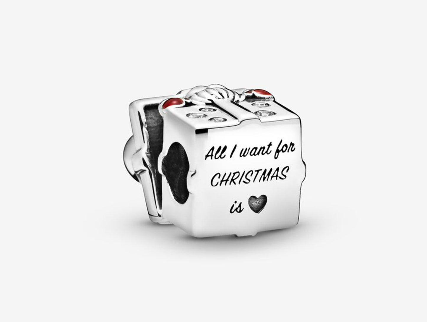 Santa in a Gift Box Charm