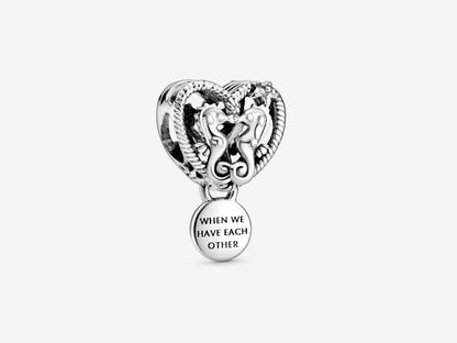 Seahorse Embrace Heart Charm