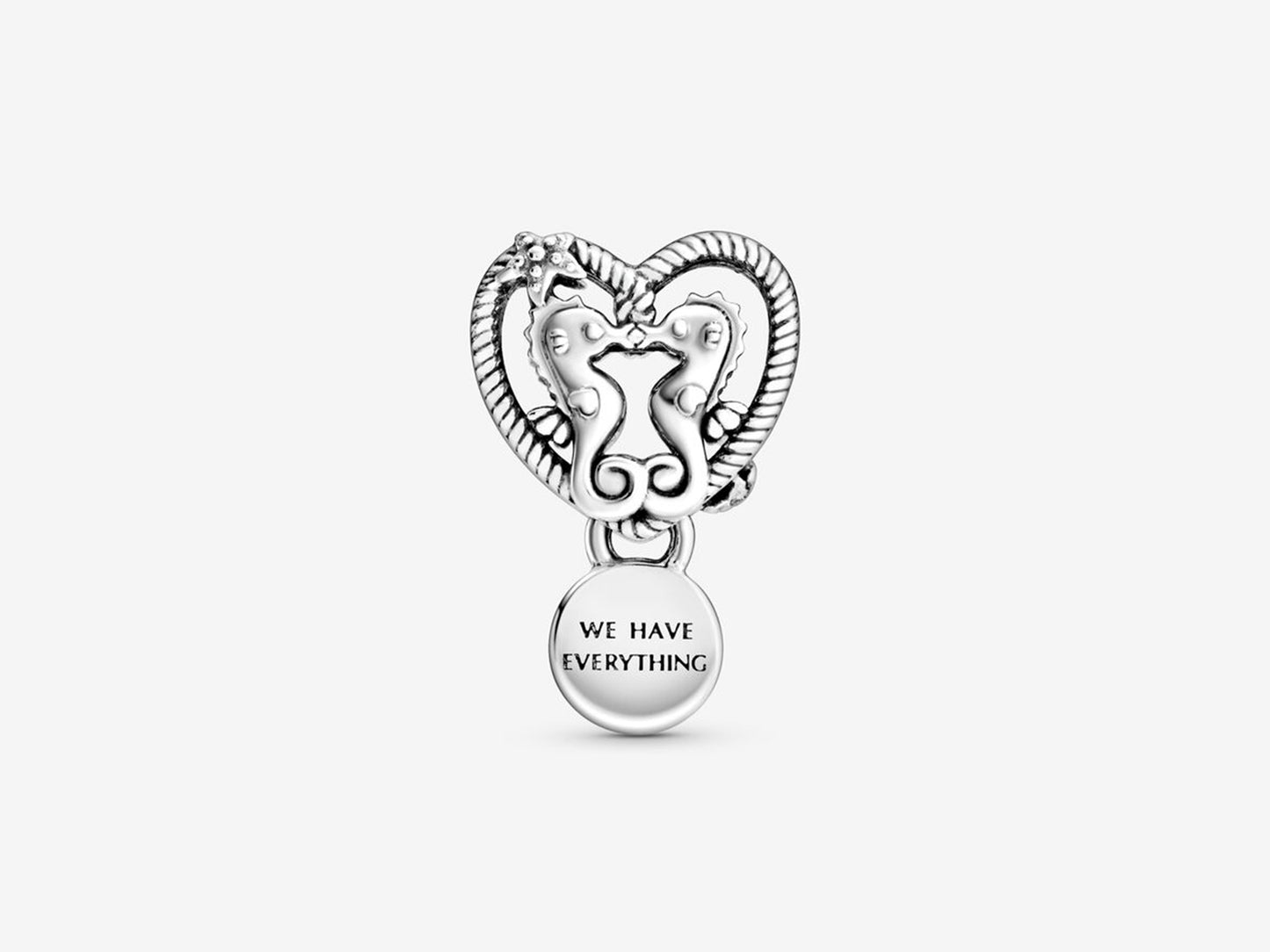 Seahorse Embrace Heart Charm