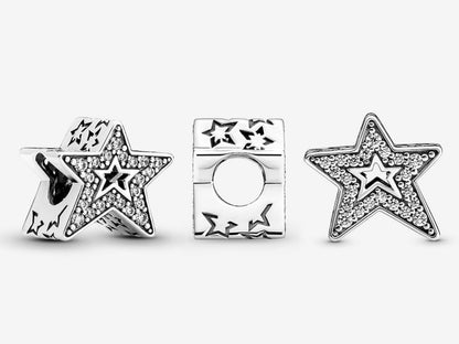 Shimmering Asymmetrical Stars Charm