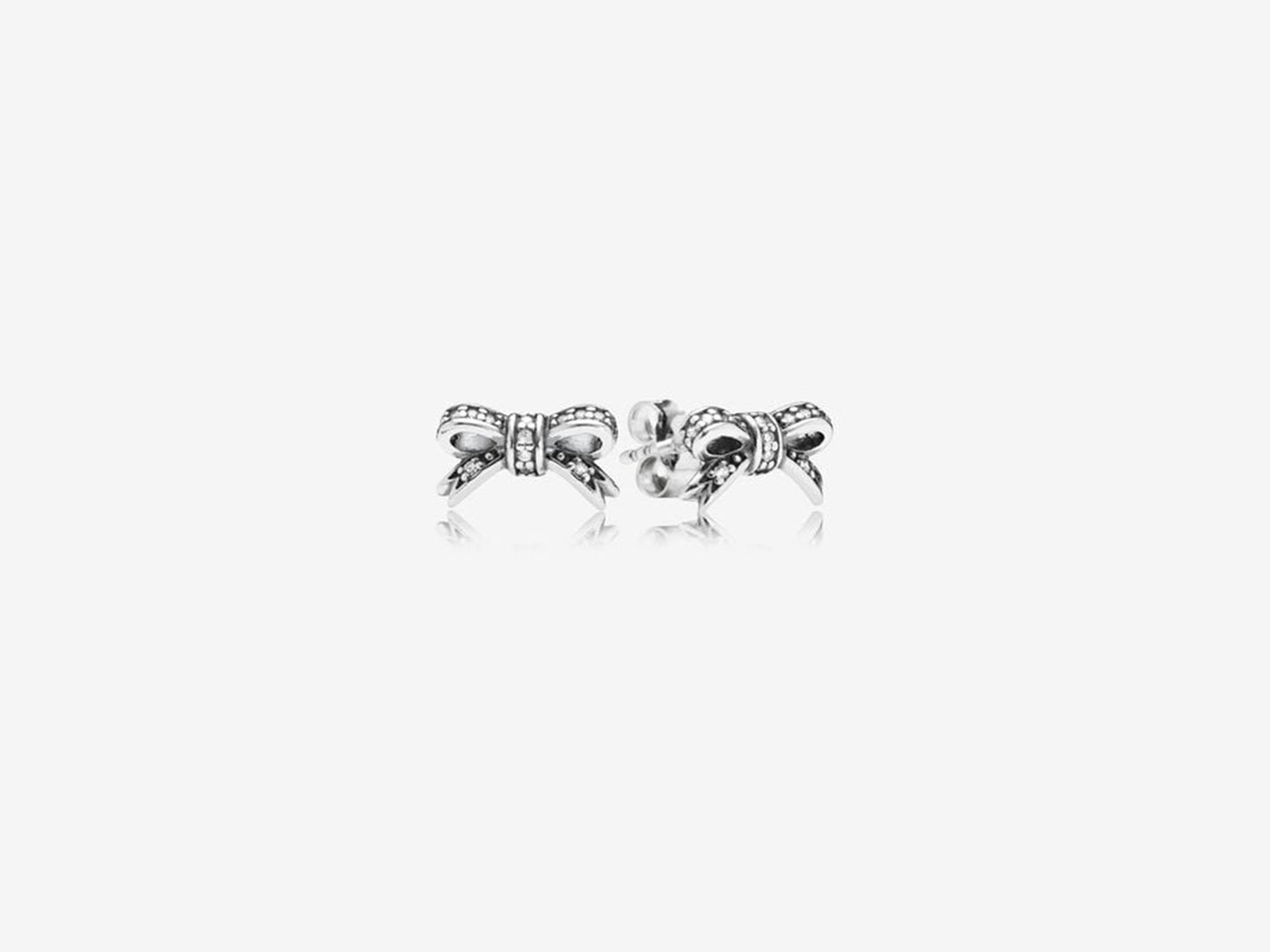 Shimmering Bow Stud Earrings