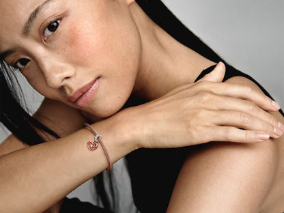 Two-tone Radiant Heart Dangle Charm