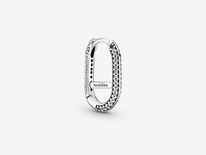 Silver Pavé Link Earring
