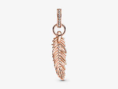 Shimmering Feather Dangle Charm