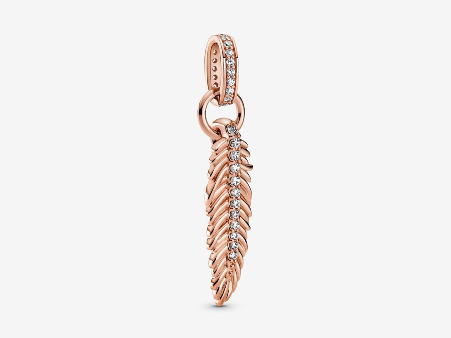 Shimmering Feather Dangle Charm