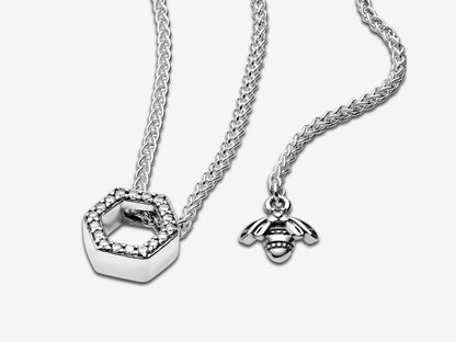 Shimmering Hexagon Necklace