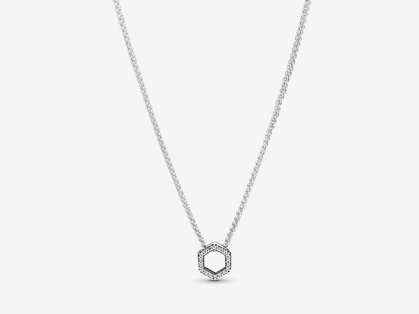 Shimmering Hexagon Necklace