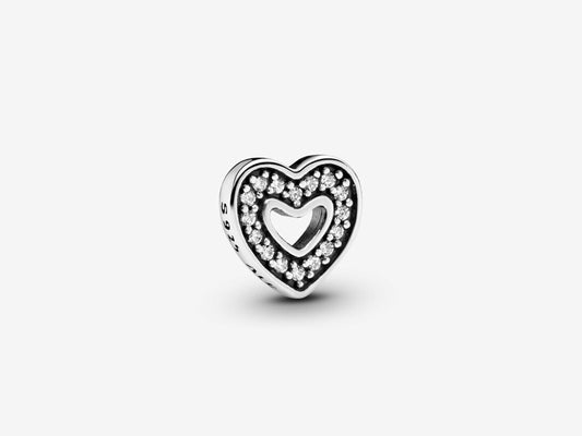Sparkling Heart Charm
