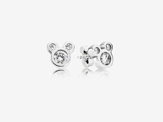 Shimmering Mickey Stud Earrings
