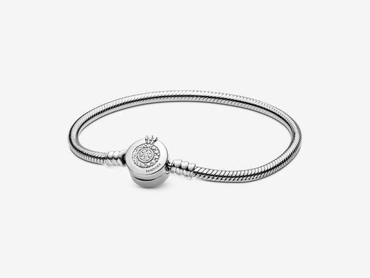 Sparkling Crown O Snake Chain Bracelet