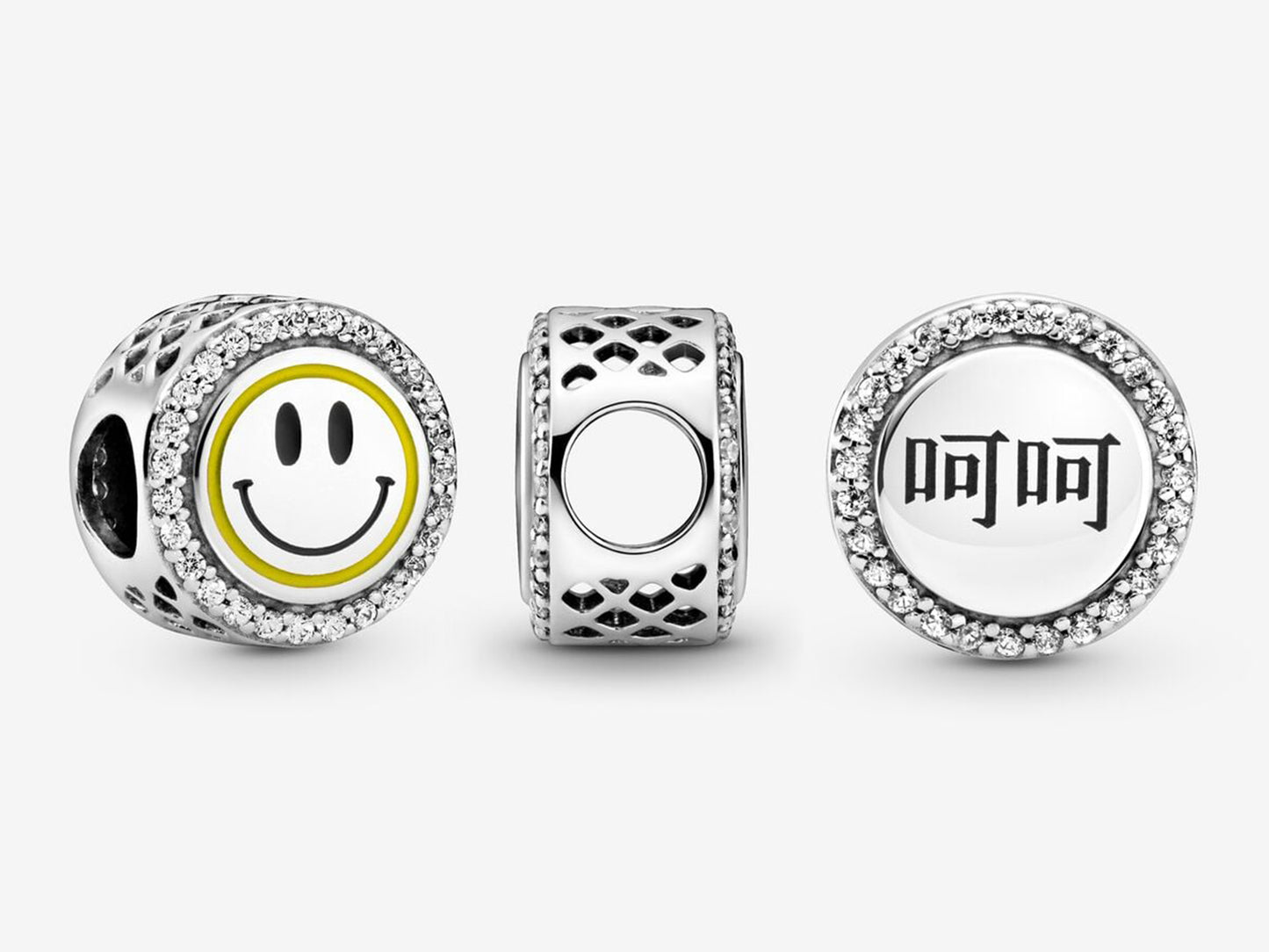 Shimmering Smiley Charm