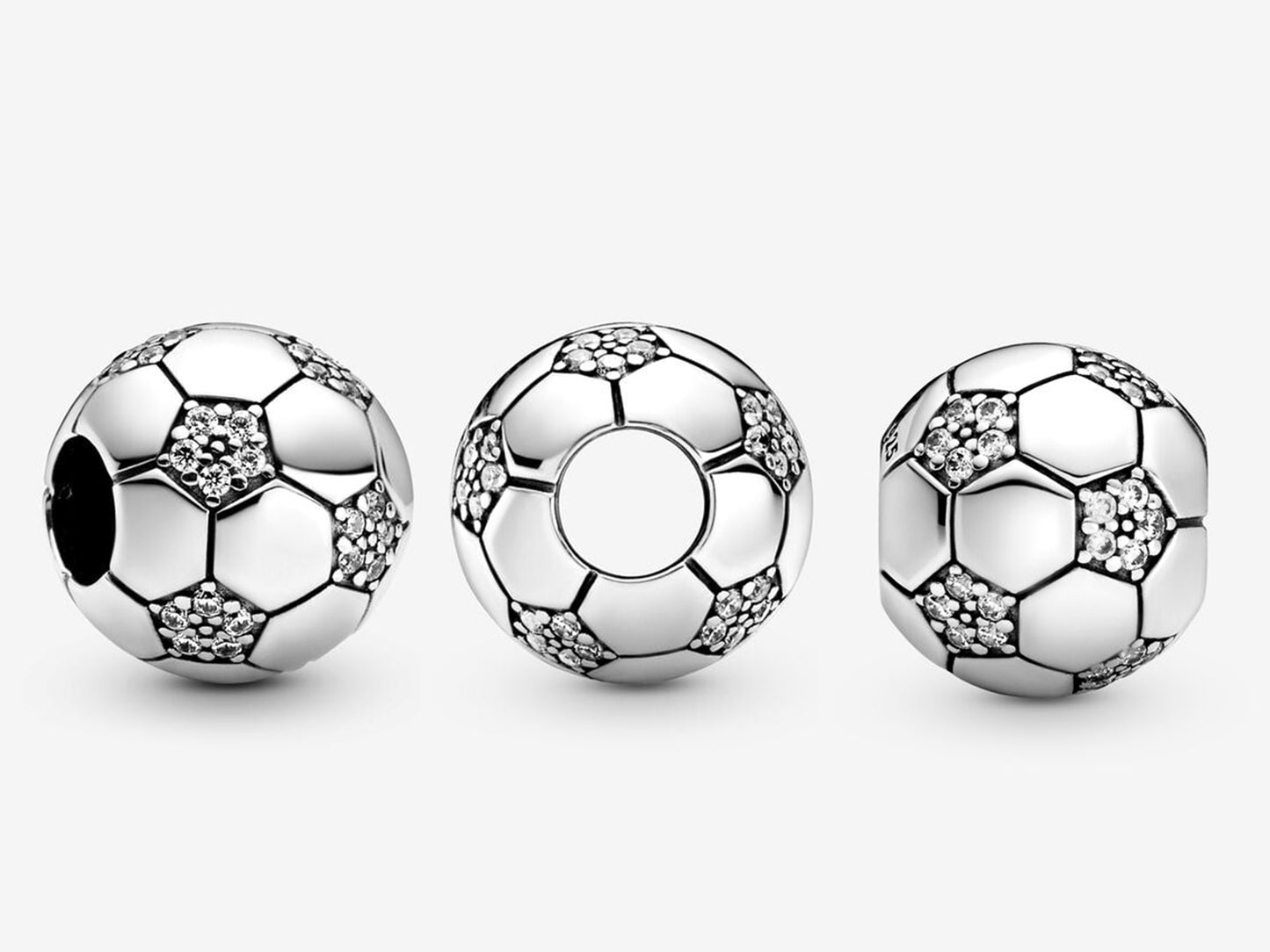 Shimmering Soccer Charm