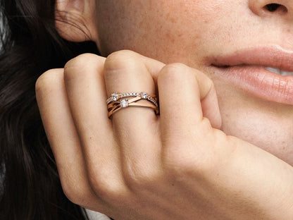 Sparkling Triple Band Ring