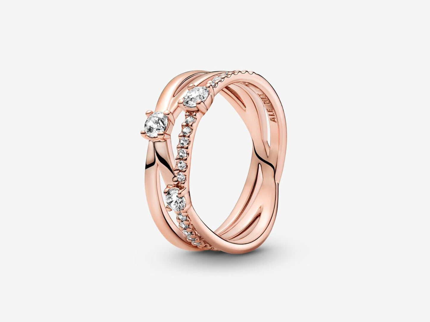 Sparkling Triple Band Ring