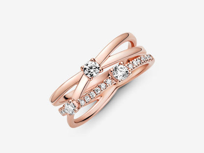 Sparkling Triple Band Ring