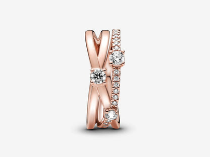 Sparkling Triple Band Ring