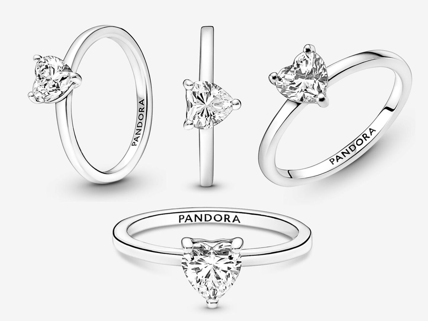 Sparkling Heart Solitaire Ring