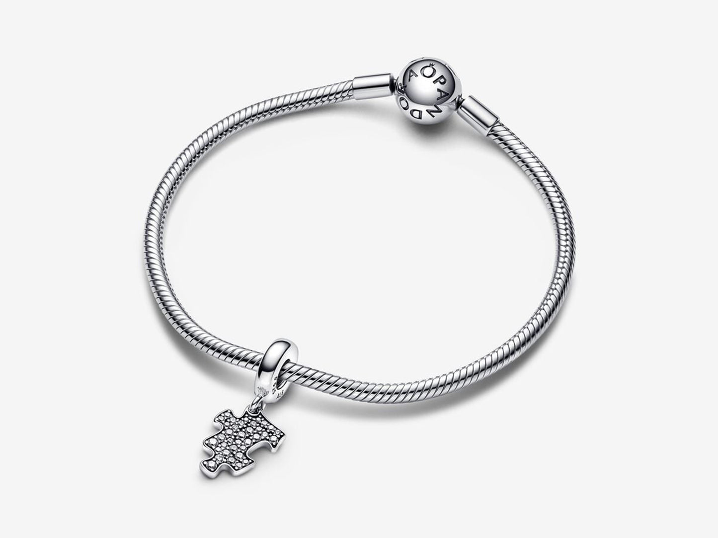 Sparkling Puzzle Piece Dangle Charm