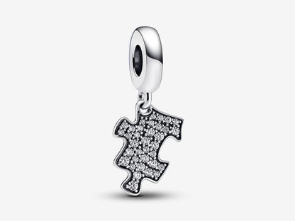 Sparkling Puzzle Piece Dangle Charm