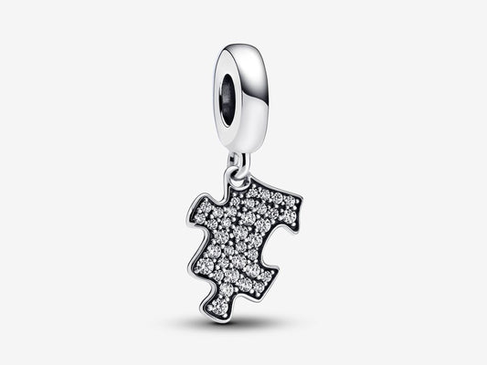 Sparkling Puzzle Piece Dangle Charm