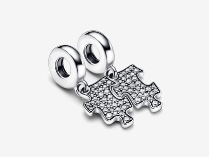 Sparkling Puzzle Piece Dangle Charm