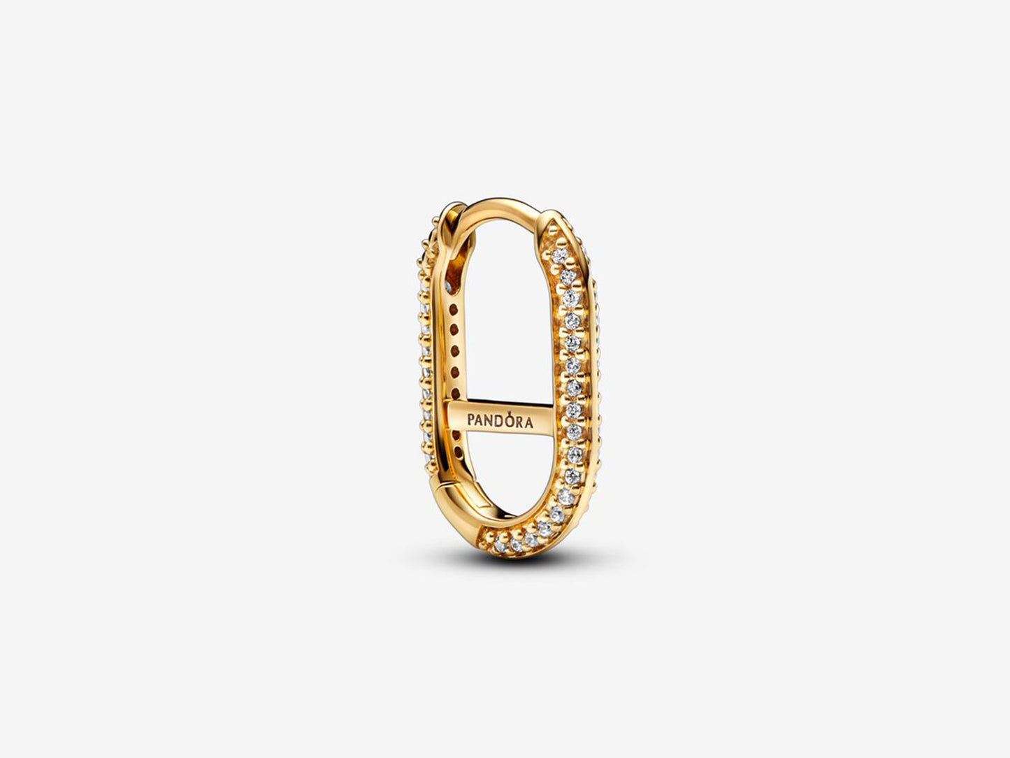 Gold Pavé Link Earring
