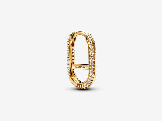 Gold Pavé Link Earring