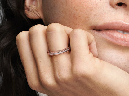 Copper-Silver Iconic Sparkle Ring