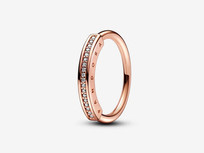 Copper-Silver Iconic Sparkle Ring