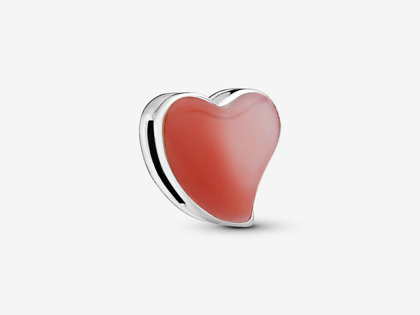 Silver Asymmetrical Heart Clip