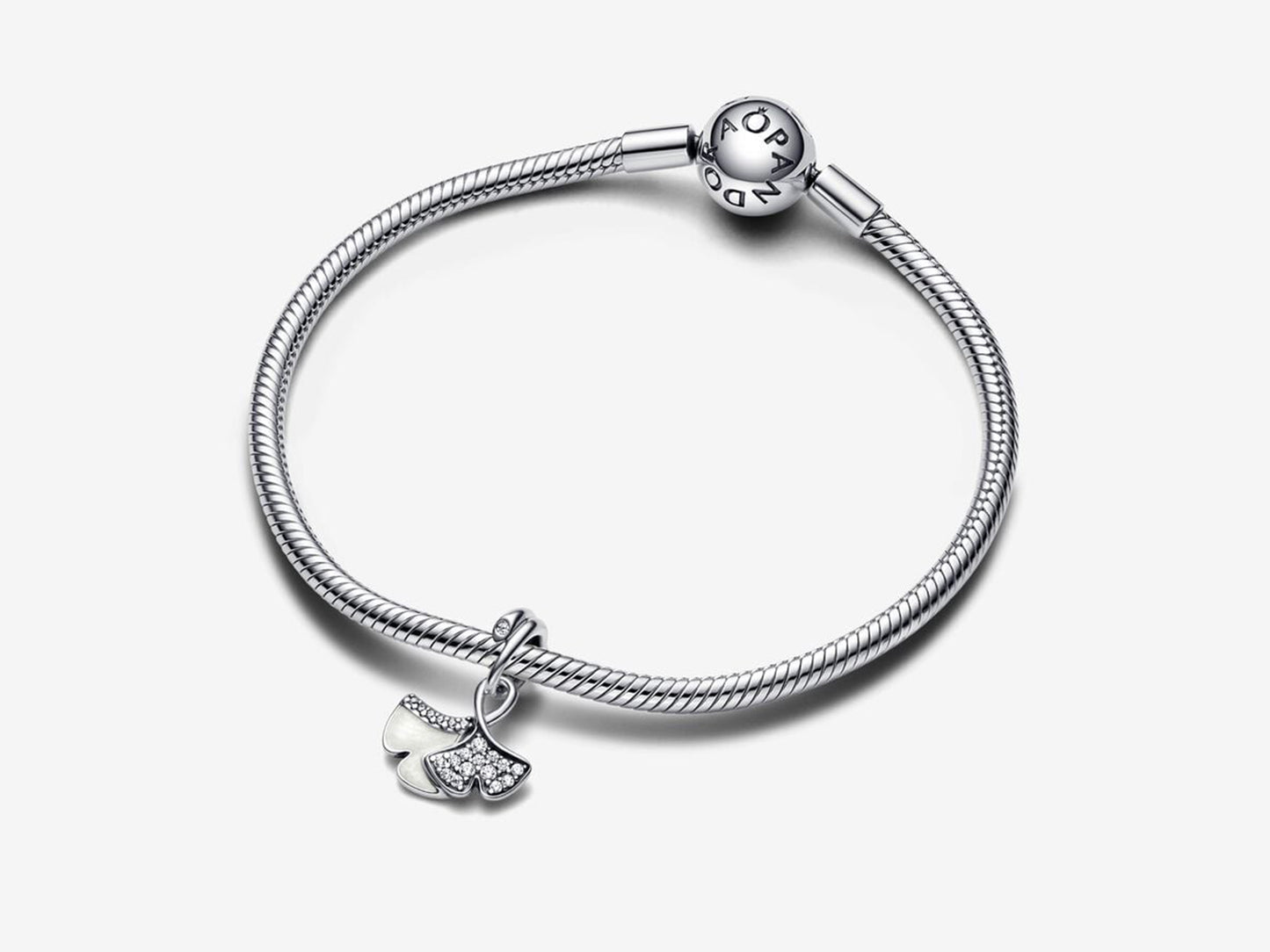 Silver Leaves Charm