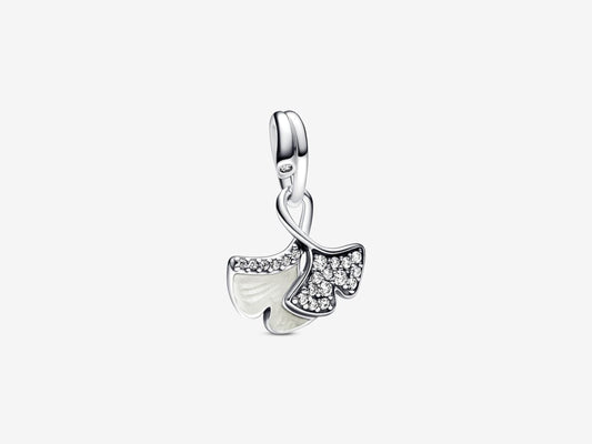 Silver Leaves Charm