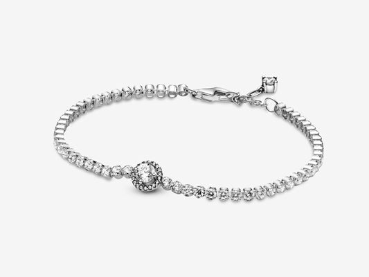 Sparkling Halo Tennis Bracelet